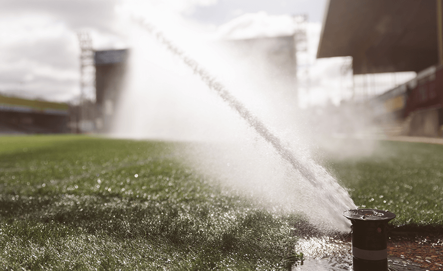 spraying water